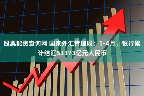 股票配资查询网 国家外汇管理局：1-4月，银行累计结汇53373亿元人民币
