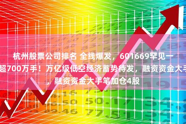 杭州股票公司排名 全线爆发，601669罕见一字板，封单超700万手！万亿级低空经济蓄势待发，融资资金大手笔加仓4股